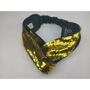 Gucci | Accessories | Gucci Gold Sequin Twisted Headband 24  display picture 3